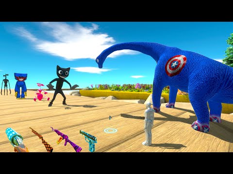 FPS AVATAR & CAPTAIN AMERICA BRACHIOSAURUS RESCUE MISSION DEATH RUN - ARBS