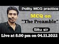 The Preamble MCQ Polity WBCS 2023 Practice Situ Sir Note Book