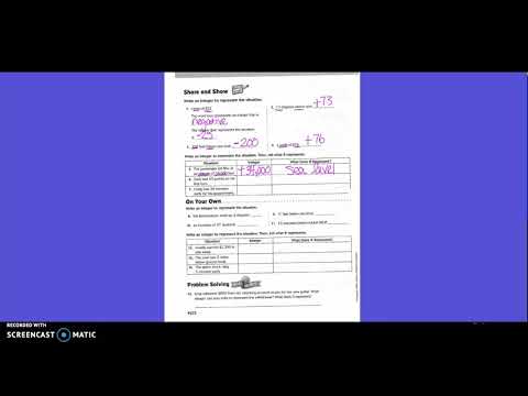 GR for 6th, Lesson 12: Understand Integers (5th)