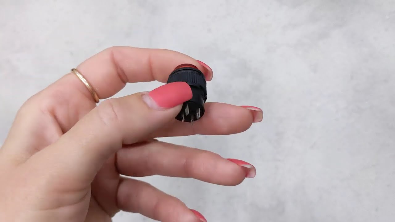 Кнопка LEMANSO LSW13 круглая красная с LED подсветкой ON-OFF/R16-503AD