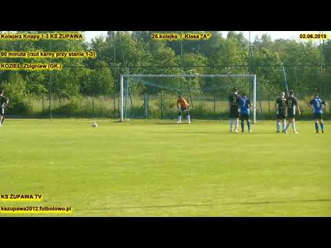 Kolejarz Knapy 1-3 KS Żupawa (obroniony karny Kozieł Zbigniewa) 02.06.2019