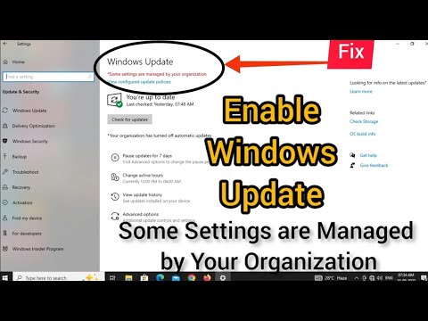 Enable Windows Automatic Update on Windows 10 | Fix:- Some Settings are Managed by Your Organization