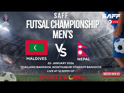 LIVE |SAFF Men’s Futsal Championship 2026 | Day 5 – Match 1 | Maldives vs Nepal