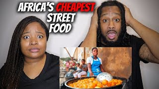 🇳🇬 American Couple Reacts "Africa's CHEAPEST Street Food!! Lagos, Nigeria Food Tour!!"