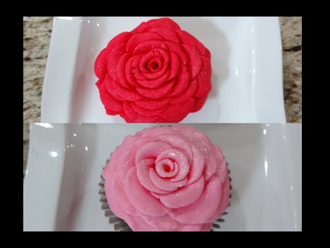 Rosa De Fondant En Cupcakes Tutorial