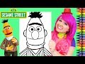 Coloring Bert Sesame Street Coloring Page Crayola Crayons KiMMi THE CLOWN