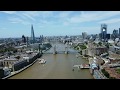 Tower Bridge From The Air Drone View In London