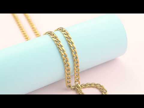 Vacuum Plating Stainless Steel Curb Chains, Unwelded, 6mm, 5m/roll(CHS-CJ0001-14G) #pandahall #chain