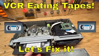 VCR Eating Tapes Fix! How to Stop Your VCR From Eating VHS Tapes! Sylvania SV2000 VCR DVD Combo Fix!