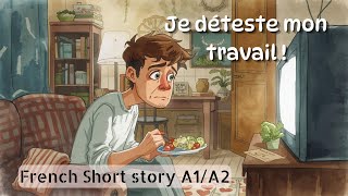 I hate my office job 😕 | Easy French Short Story for Listening Practice (A1/A2)📚