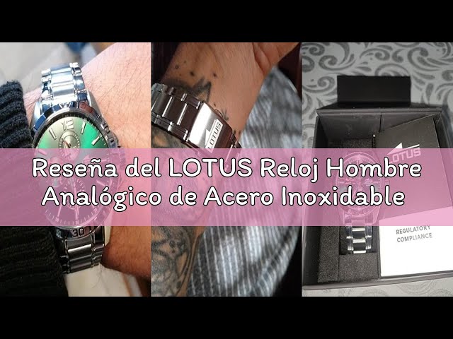 Vídeo relacionado con LOTUS Reloj Hombre Analógico de Acero Inoxidable 316l Plateado - Movimiento de Cuarzo - Cristal Mineral de Alta Resistencia - Resistente al Agua 5 ATM - Multifunción 18812/3