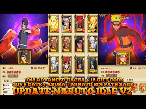 2 New Ninja Naruto Idle V2 Private Server?? Free Guy 8 Gate + Asura + Minato Six Path Sage