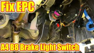 Audi A4 B8 2.0T Replace Brake Light Switch 8K2 TFSI CAEB Fix EPC (Actual R+R of switch at 14:40)