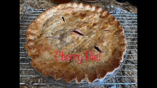 Cherry pie using home canned cherries!