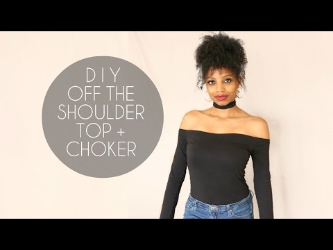 DIY Off the Shoulder Top + Choker (No Sewing) : 6 Steps (with Pictures) -  Instructables