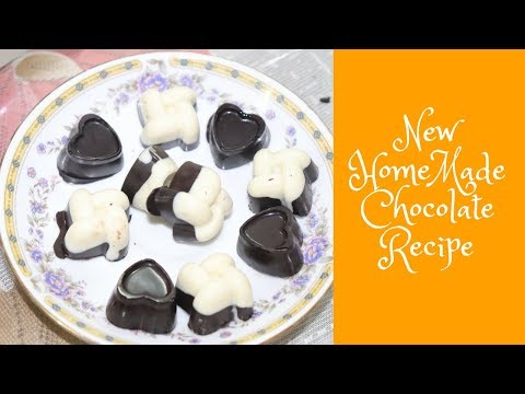 How to make chocolate candies/toffees at home //double color chocolate candies