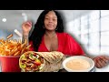 MY BABY BOY WANTED CHEESY CHICKEN WRAPS WITH FRIES MUKBANG