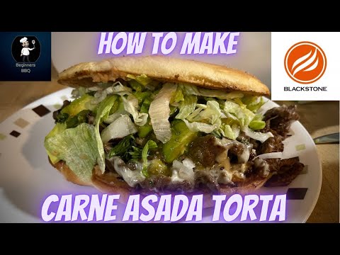 blackstone griddle recipe - carne asada torta - Mexican sandwich how to