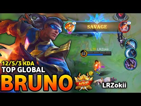 SAVAGE! BRUNO BEST BUILD 2022 | TOP GLOBAL BRUNO GAMEPLAY | MOBILE LEGENDS✓