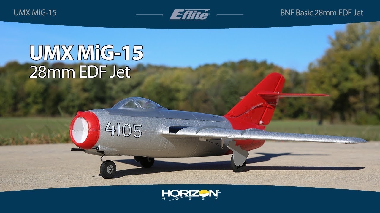 E-flite MiG-15 0.4m SAFE Select BNF Basic