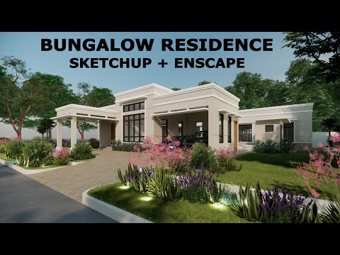 BUNGALOW RESIDENCE IN THE PHILIPPINES - 3D ANIMATION USING SKETCHUP + ENSCAPE