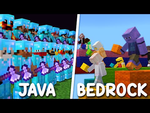 100 Minecraft Java Players vs 100 Bedrock Players