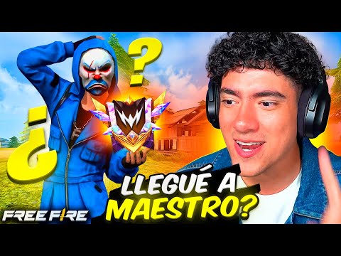 LLEGUE A MAESTRO EN FREE FIRE SIN DARME CUENTA Y ME SORPRENDI !!