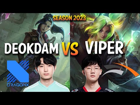 DRX Deokdam vs HLE Viper - Deokdam CAITLYN vs ZERI ADC - KR Ranked