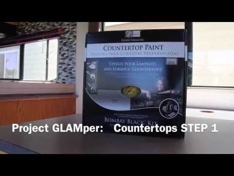 Project GLAMper: Giani Countertop Paint STEP 1/3