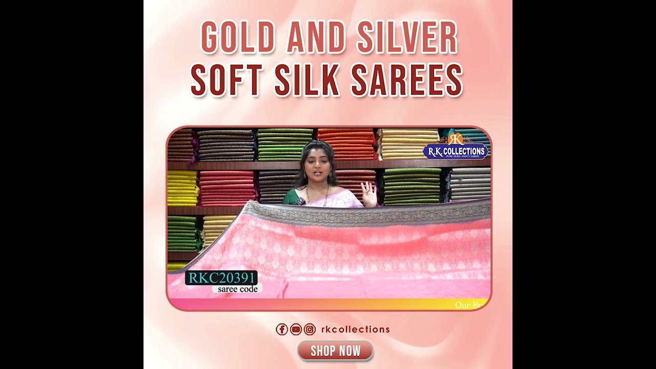 <p style="color: red">Video : </p>Gold And Silver Soft Silk Sarees I Wholesale Store I@R K COLLECTIONS 2022-08-12