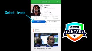 How to propose/offer a trade on the ESPN Fantasy App  |  2021 (FOOTBALL)