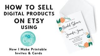 How To Sell Digital Products on Etsy Using Corjl - Passive Income - Sell Your Art!