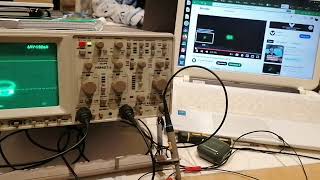 hameg 407-2 still doing fine with XY oscilloscope music!