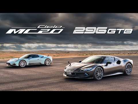 Ferrari 296 GTB vs Maserati MC20 Cielo DRAG RACE