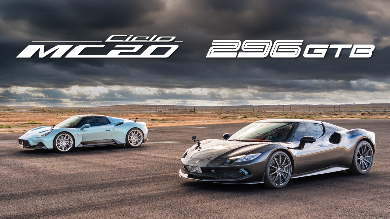 Ferrari 296 GTB vs Maserati MC20 Cielo DRAG RACE