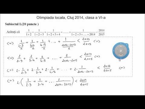 Olimpiada locala de matematica, Cluj 2014, clasa a VI-a