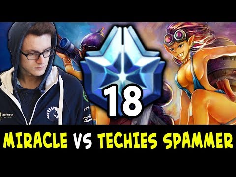 Miracle vs 1400 games Techies SPAMMER — trying 7.18 Ursa