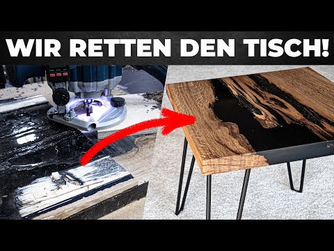 Missgeschick oder toller Tisch? So schwer war es, den Tisch zu retten.
