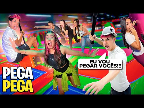 PEGA-PEGA EXTREMO NO MEGA PARQUE DE CAMA ELÁSTICA *muito difícil