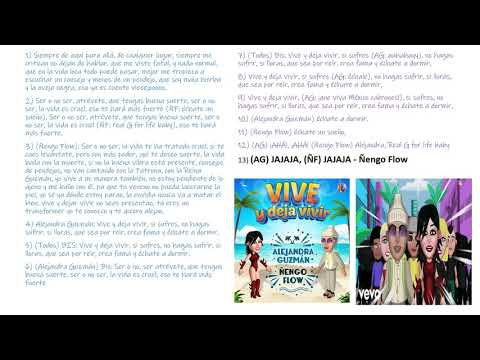 Alejandra Guzmán, Ñengo Flow - Vive Y Deja Vivir - Karaoke con coros (voces de AG y ÑF)