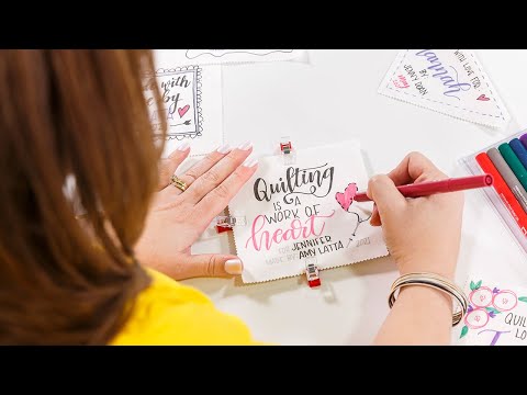 Make beautiful hand-lettered quilt labels with Amy Latta! (Video Tutorial)