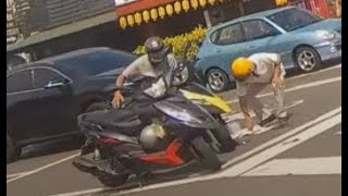 【車禍影片】當你看到黃燈亮了，但後面的人覺得還衝的過去（2023.10.20 台南市永康區中華路