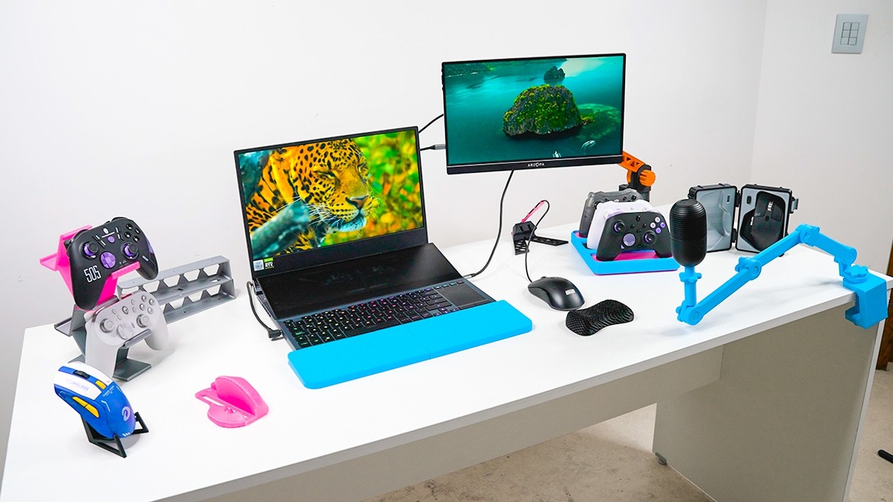 Mi SETUP GAMER SÓLO con IMPRESORA 3D! - Impresiones para PC, Laptop, Mac y hasta Nintendo Switch!