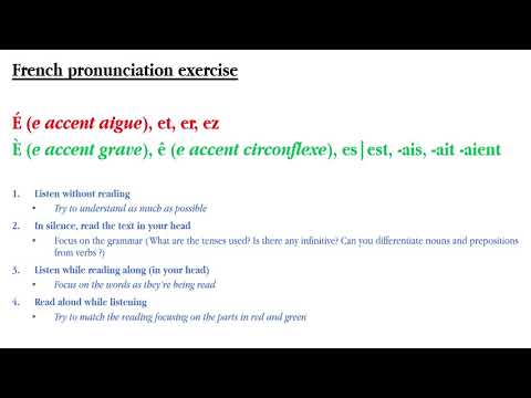 French 101 - [EXTRA] Pronunciation Exercise #1 [é, et, er, ez] vs [è, ê, es|est, -ais, -ait, -aient]