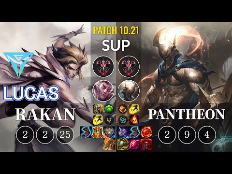 IGY Lucas Rakan vs Pantheon Sup - KR Patch 10.21