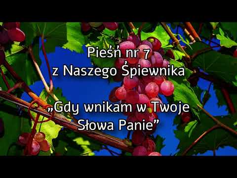 Gdy wnikam w Twoje Słowa Panie - pieśń nr 7 z Naszego Śpiewnika.