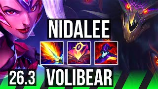 NIDALEE vs VOLIBEAR (JGL) | Good KDA: 15/1/9 | EUW Master | 26.3