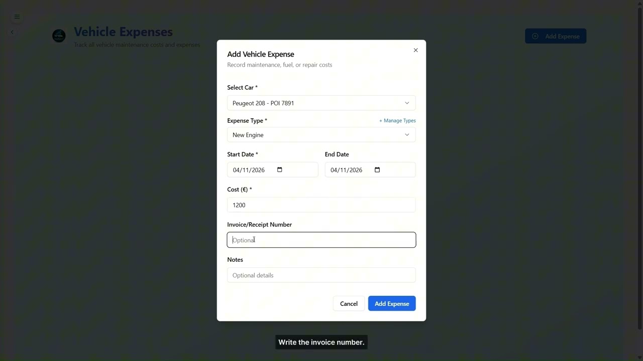 Vehicle Expenses & Cost Control in EasyRentOS