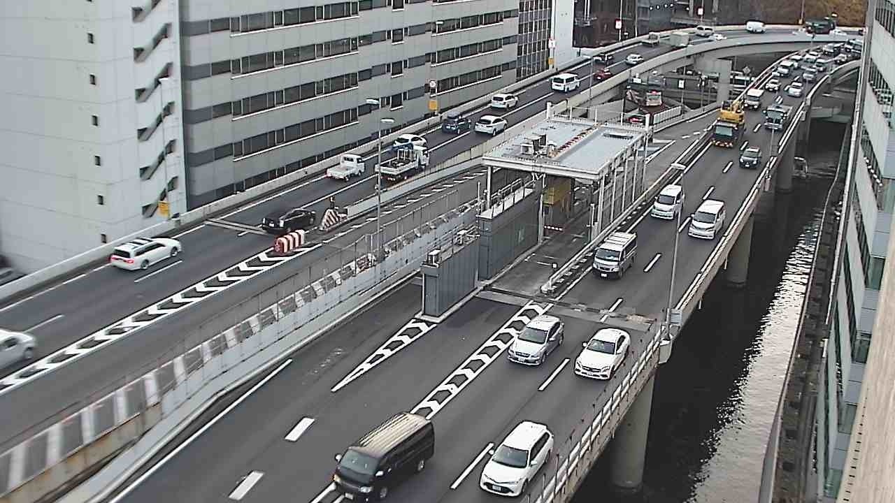 【LIVE】首都高 都心環状線 呉服橋JCT付近 ライブカメラ/Tokyo highway Live Camera  2026/04/06 01:00～