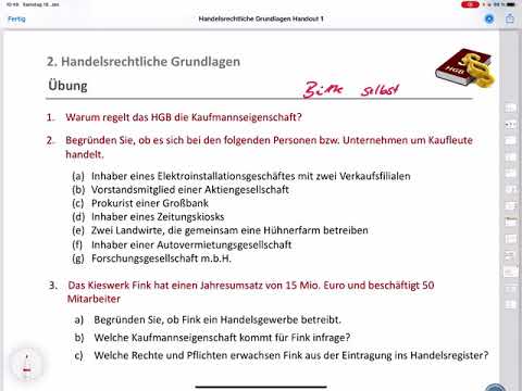 Fallsituation Kaufmannsarten + Rechte und Pflichten (18.1.21)